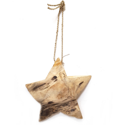 Gwiazda wisząca z drewna tekowego 30cm